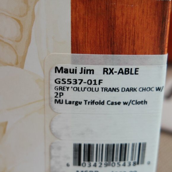 Maui Jim 'OLU'OLU Cat Eye Sunglasses in Chocolate-Blue Frame w/ Grey Lens - Picture 11 of 12